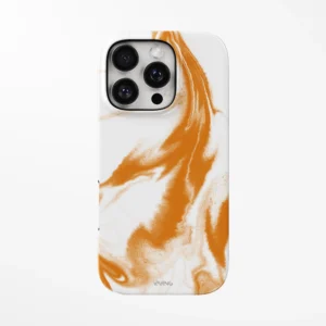 alpine glow icy yellow flowing liquid art iPhone case