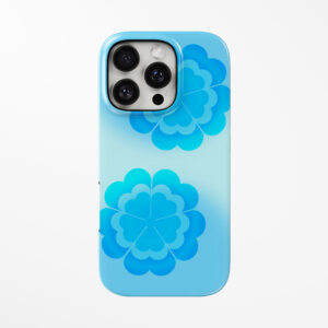 Sky blue lily floral tough phone case