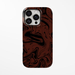 Maroon liquify print tough phone case