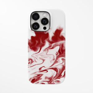 Maroon marble print tough phone case