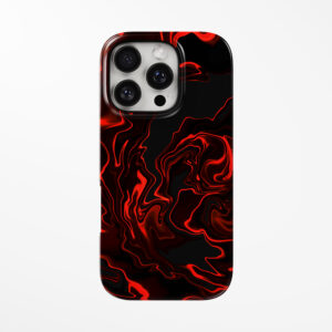 Dark Red liquify print tough phone case