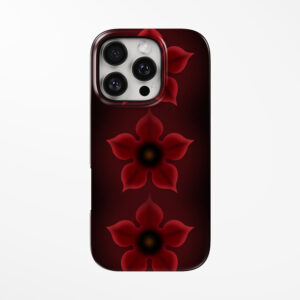 Red lily floral tough phone case
