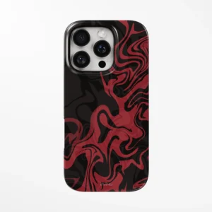 drift flowing red wave art phone case