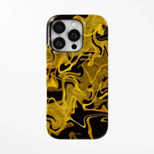 liquid gold shimmering fluid design iPhone case