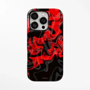 magma fiery molten lava art phone case