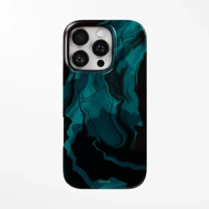 marine veins deep ocean blue liquid pattern case