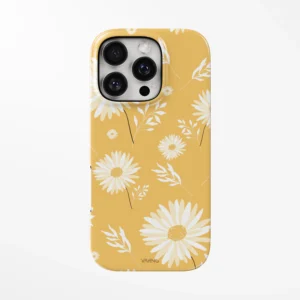 sunshine bright yellow floral pattern iPhone case
